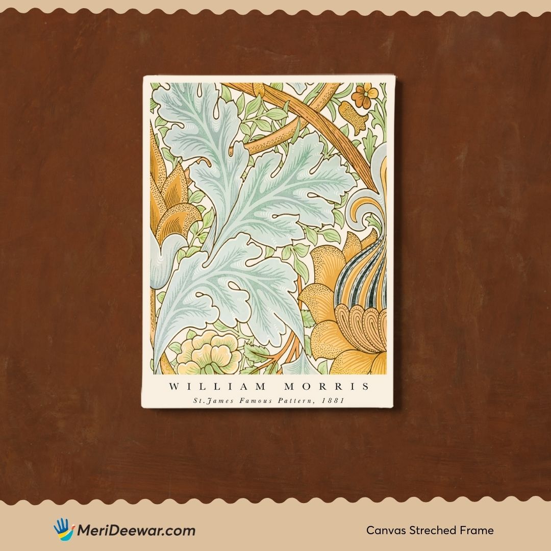 William Morris St. James Poster 3 : 4 Vertical New Premium Wall Art Canvas by MeriDeewar