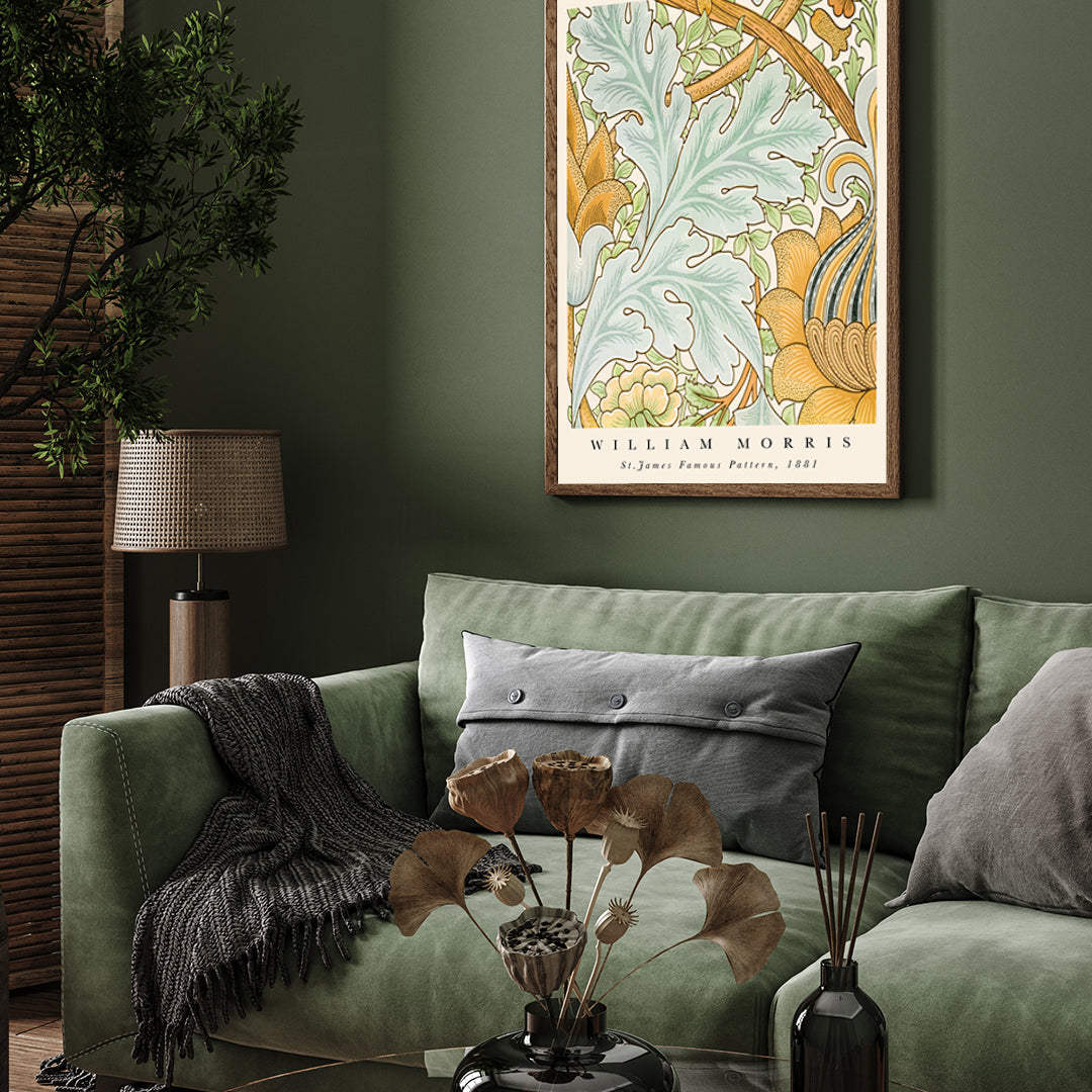 William Morris St. James Poster 3 : 4 Vertical New Premium Wall Art Canvas by MeriDeewar