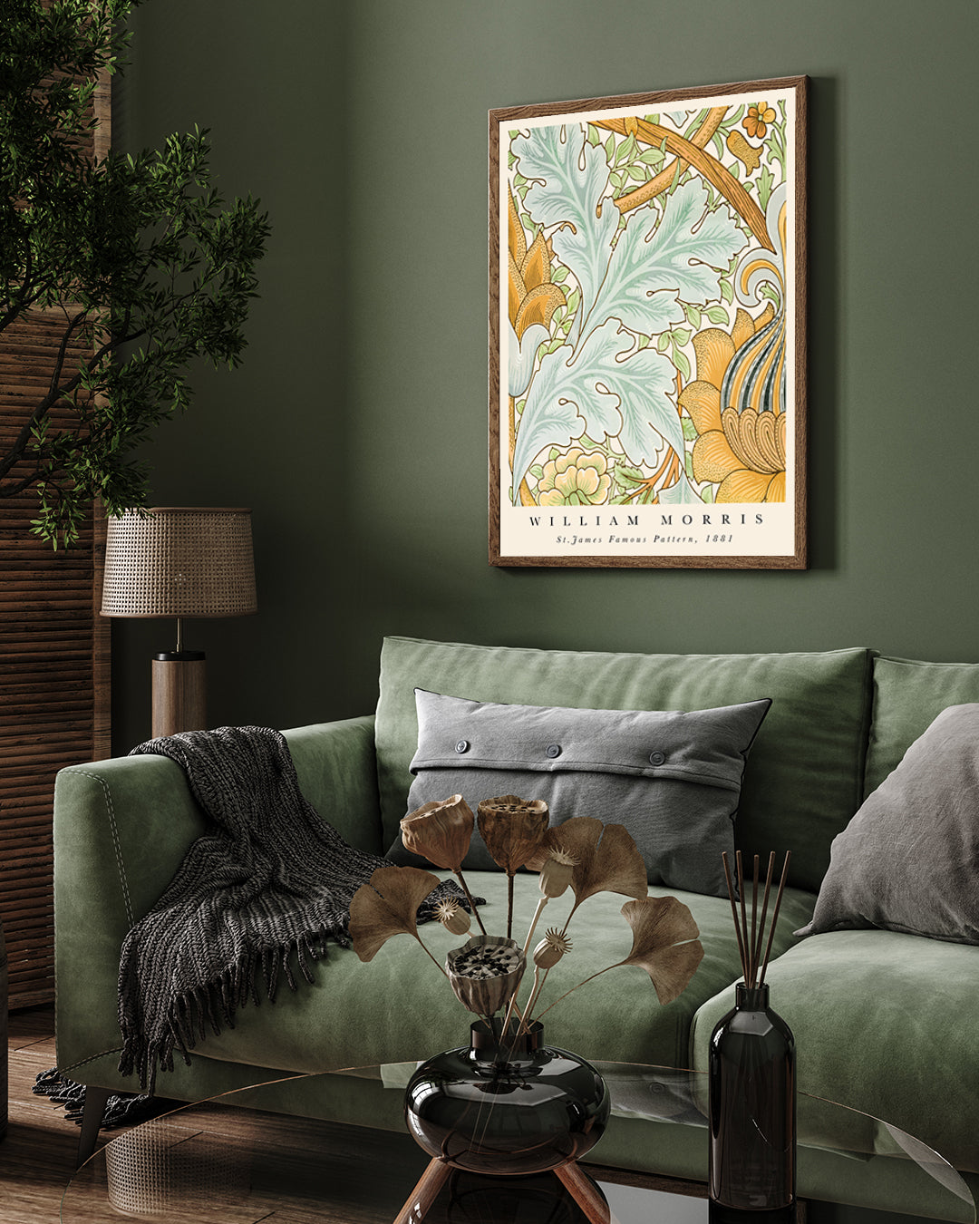 William Morris St. James Poster 3 : 4 Vertical New Premium Wall Art Canvas by MeriDeewar