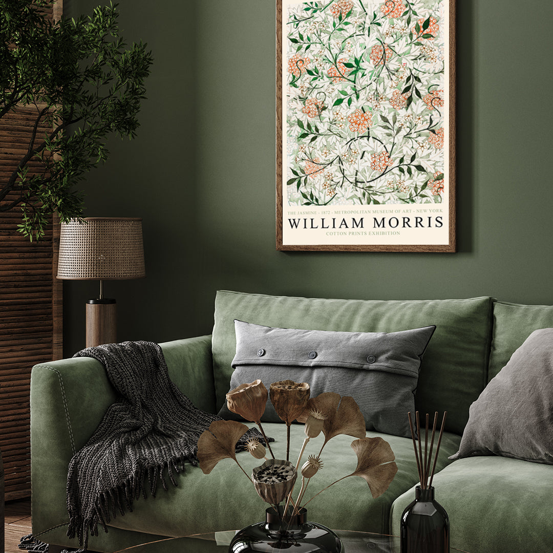 William Morris The Jasmine Poster 3 : 4 Vertical New Premium Wall Art Canvas by MeriDeewar