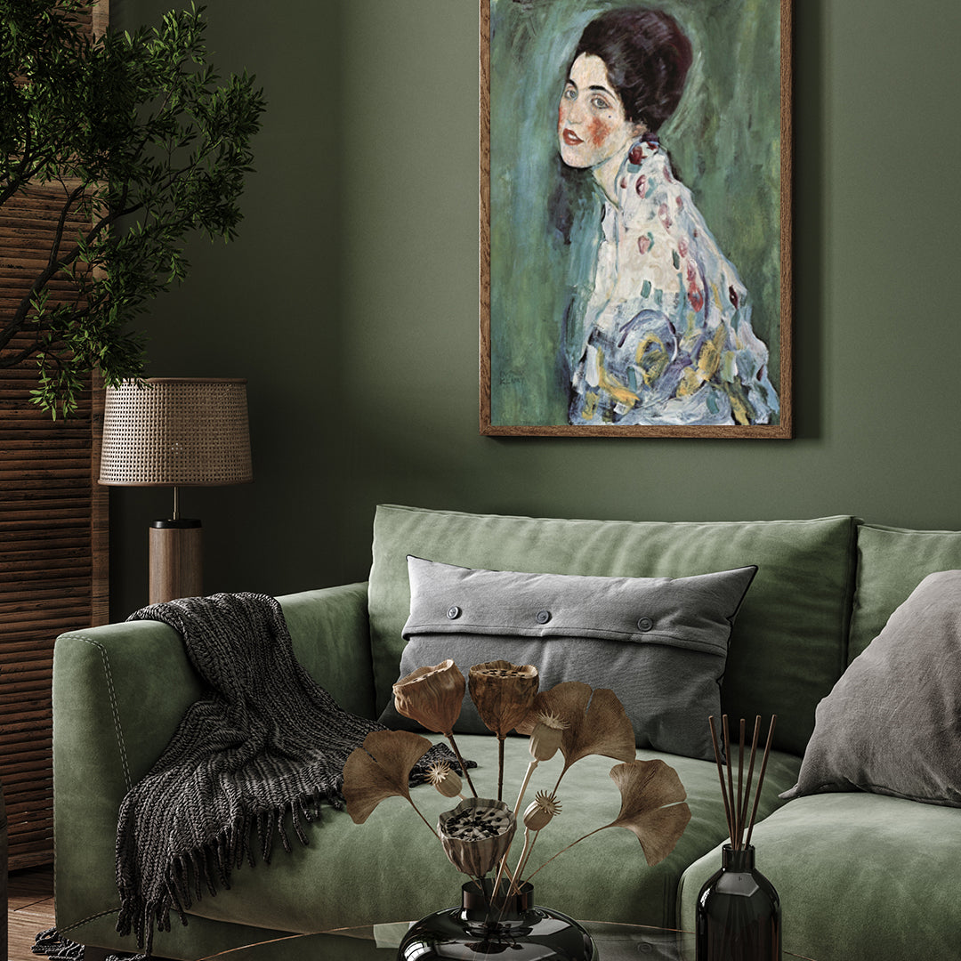 Woman Portrait by Gustav Klmit 3 : 4 Vertical New Premium Wall Art Canvas by MeriDeewar