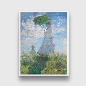 Woman with a Parasol Painting by Claude Monet 3 : 4 Vertical New Premium Wall Art Canvas by MeriDeewar