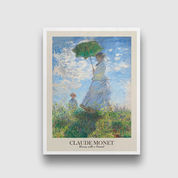 Woman with a Parasol Painting by Claude Monet 3 : 4 Vertical New Premium Wall Art Canvas by MeriDeewar
