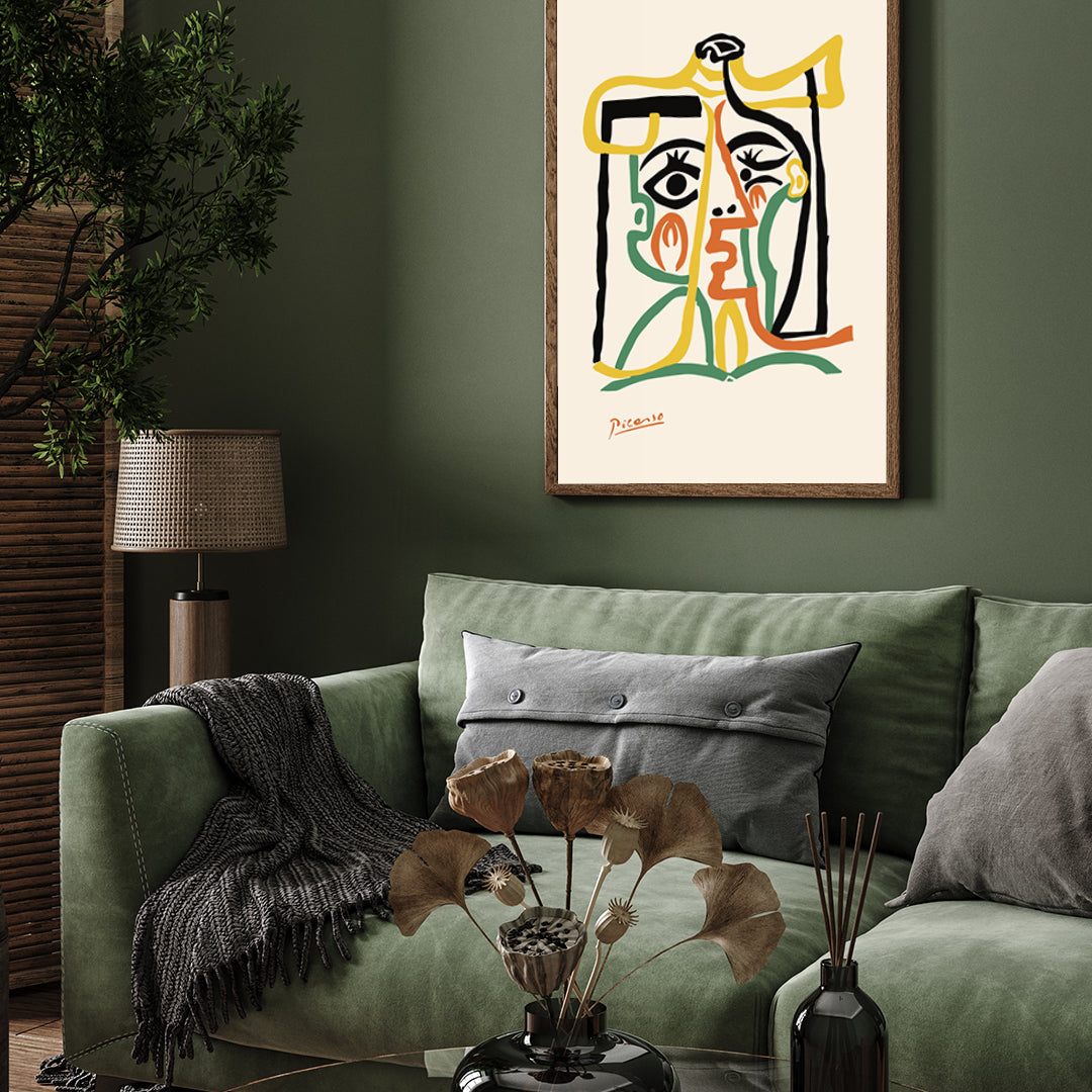 Woman2 Poster by Pablo Picasso 3 : 4 Vertical New Premium Wall Art Canvas by MeriDeewar