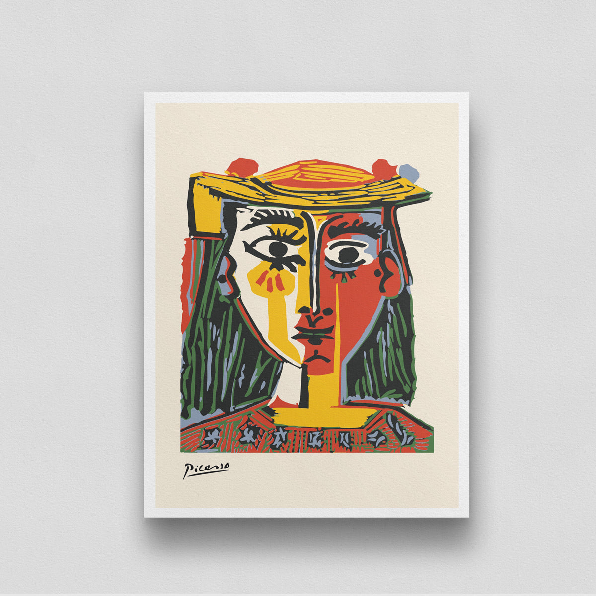 Woman3 Poster by Pablo Picasso 3 : 4 Vertical New Premium Wall Art Canvas by MeriDeewar