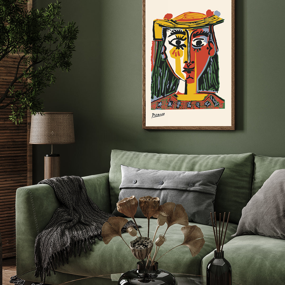Woman3 Poster by Pablo Picasso 3 : 4 Vertical New Premium Wall Art Canvas by MeriDeewar