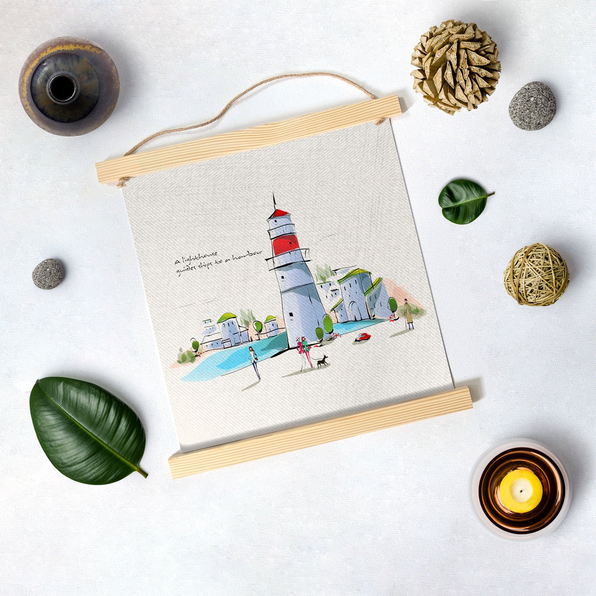 Light House Artwork Hanging Canvas Painting - Meri Deewar - MeriDeewar