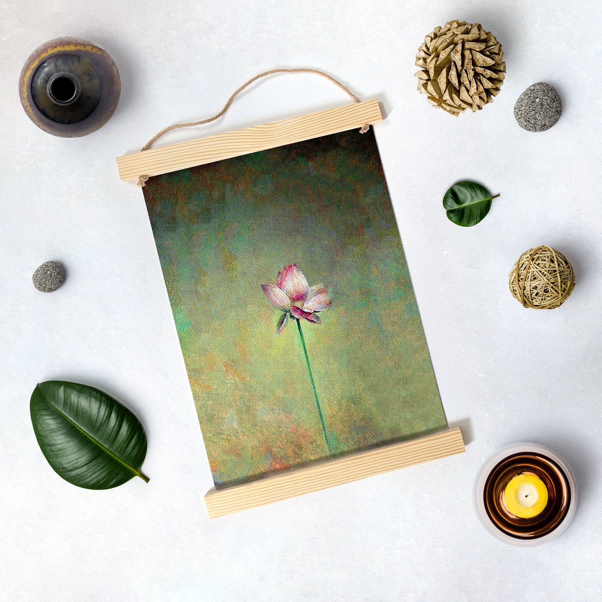 Lotus Painting Hanging Canvas - Meri Deewar - MeriDeewar
