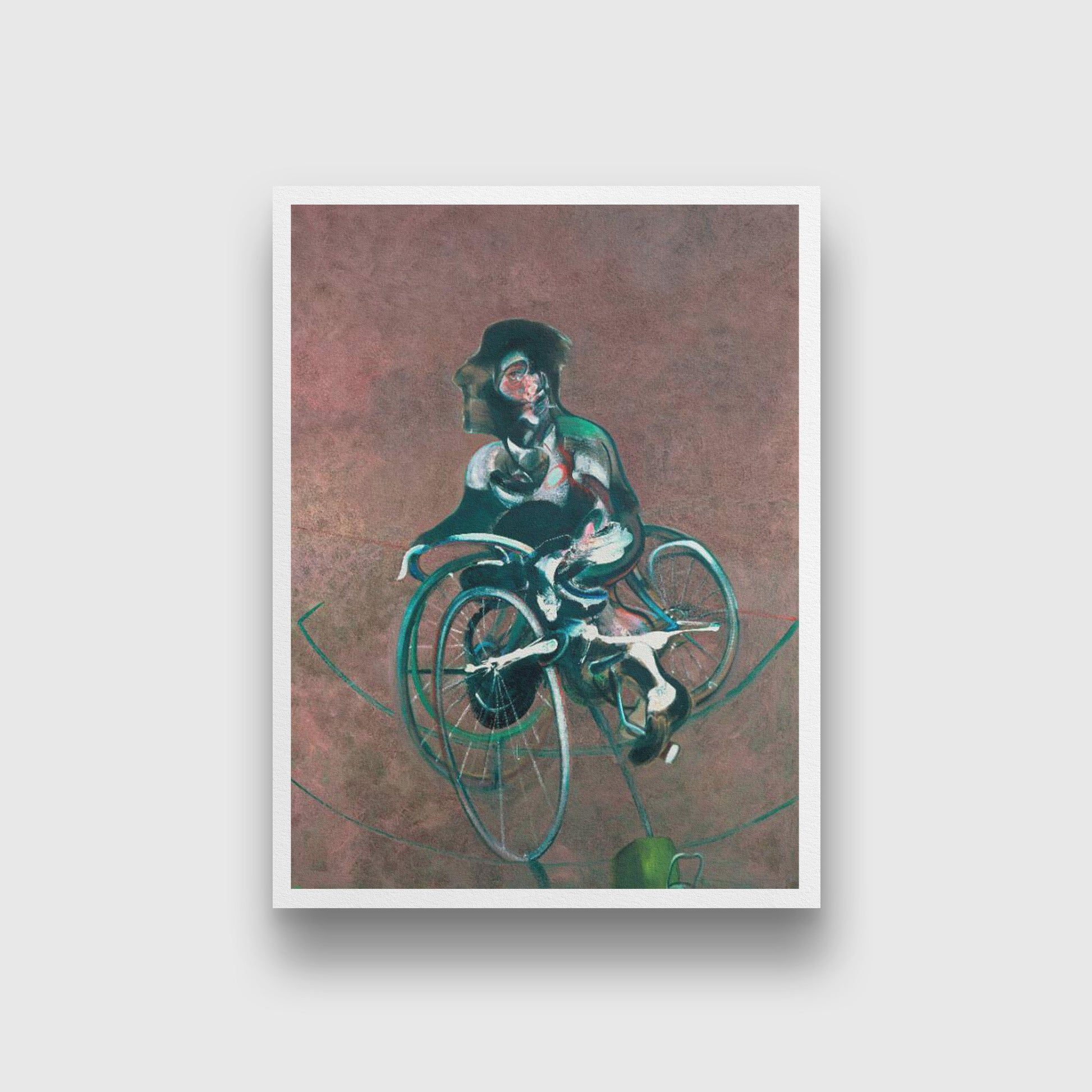 Portrait of George Dyer Riding a Bicycle Painting - Meri Deewar - MeriDeewar