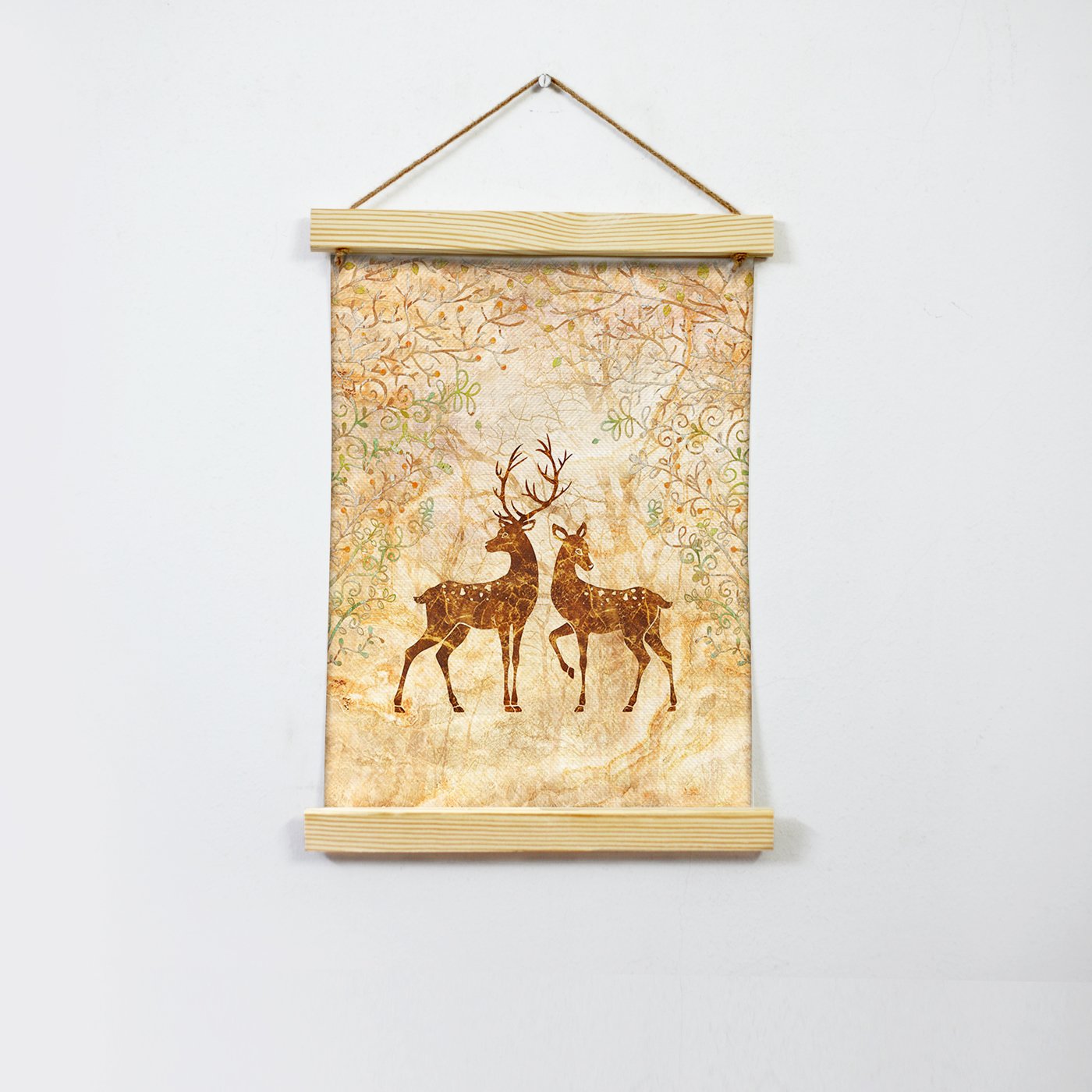 Deer Hanging Canvas Painting - Meri Deewar - MeriDeewar