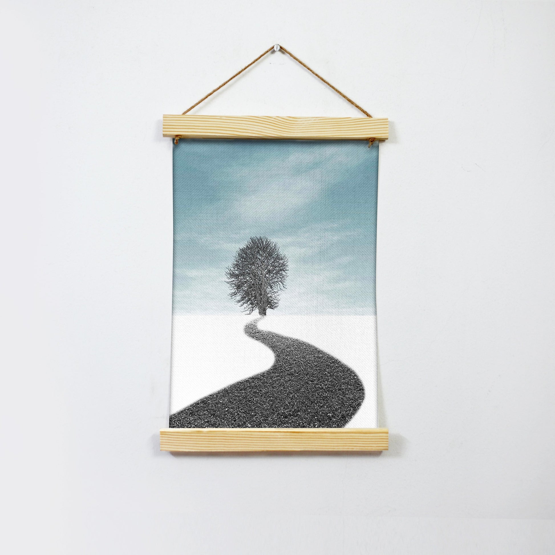 Dream Road Snow Painting Hanging Canvas - Meri Deewar - MeriDeewar