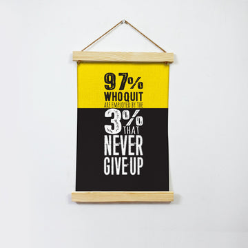 97% who quit Poster Canvas Hanging Canvas Premium Wall Art Canvas by MeriDeewar