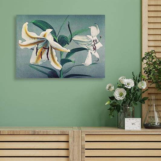 Lily hand–colored painting