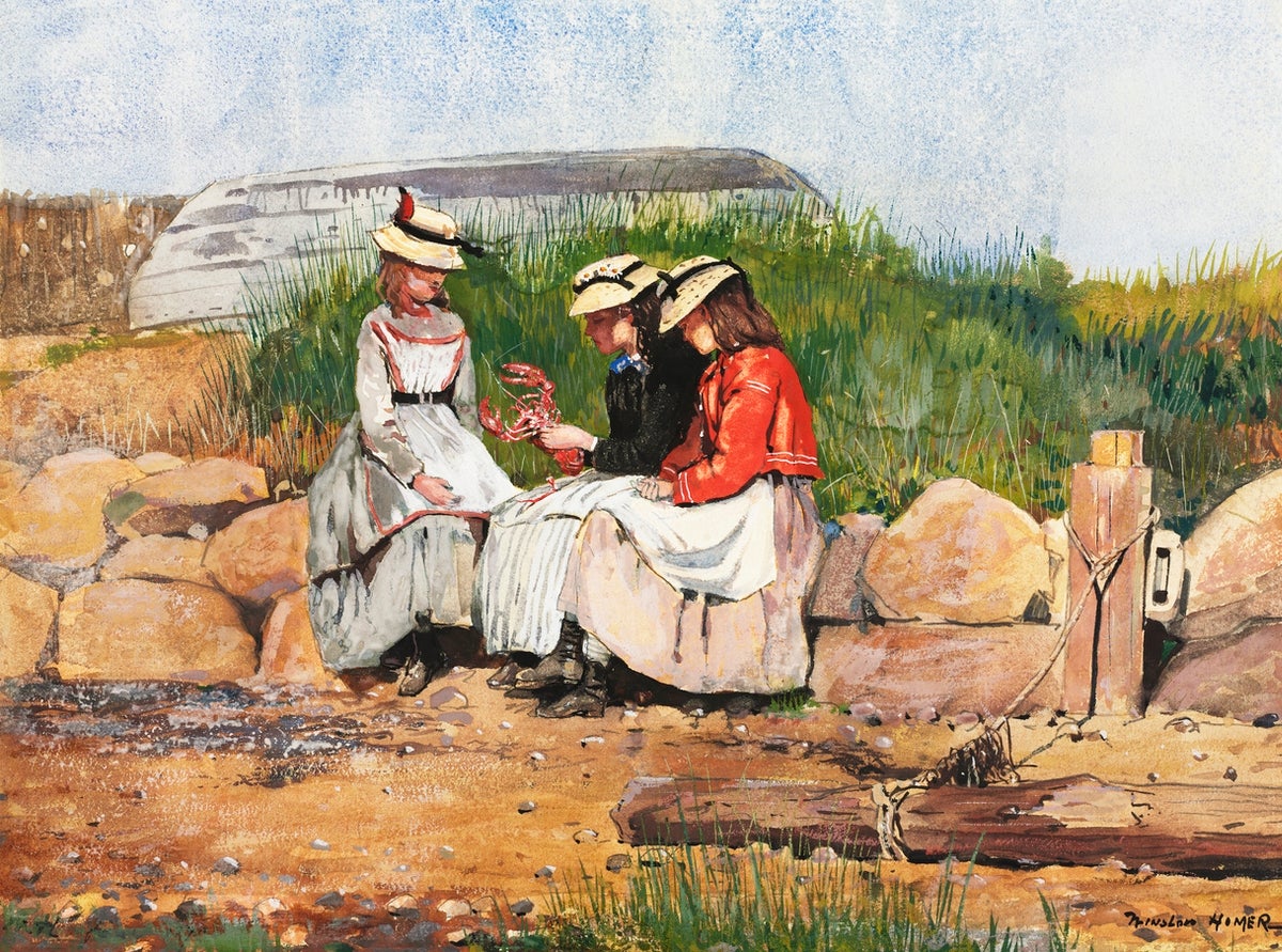 A Fishermans Daughter painting - Meri Deewar 3 : 2 Horizontal Premium Wall Art Canvas by MeriDeewar
