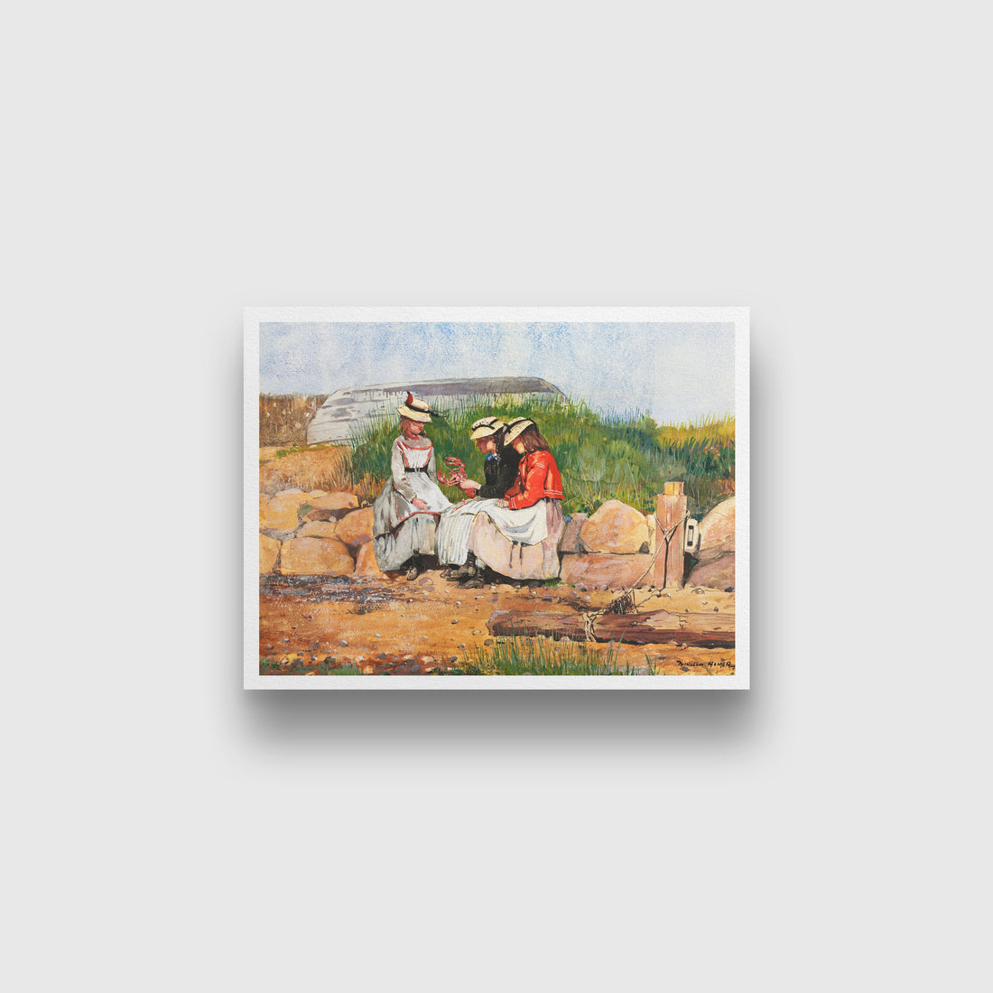 A Fishermans Daughter painting - Meri Deewar 3 : 2 Horizontal Premium Wall Art Canvas by MeriDeewar