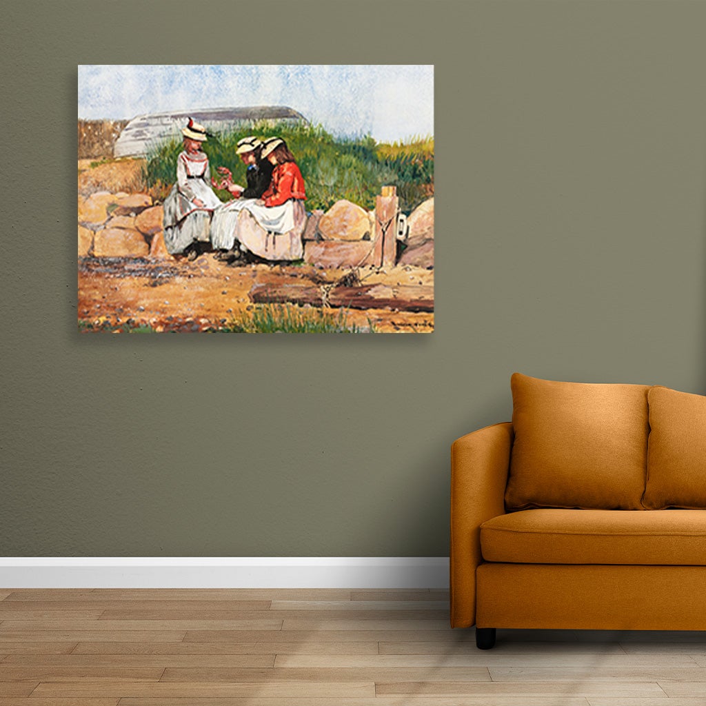 A Fishermans Daughter painting - Meri Deewar 3 : 2 Horizontal Premium Wall Art Canvas by MeriDeewar