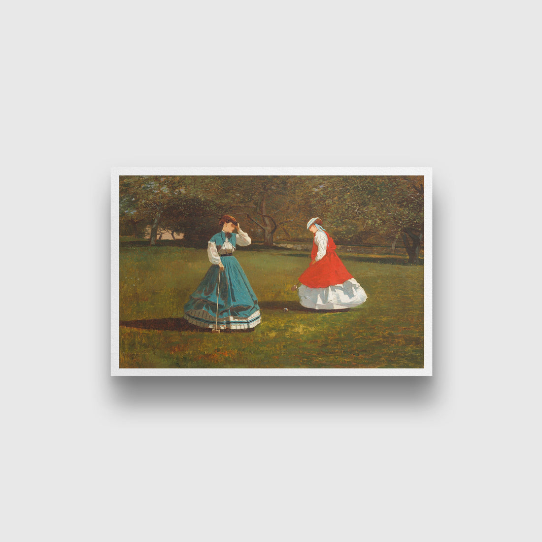 A Game of Croquet painting - Meri Deewar 3 : 2 Horizontal Premium Wall Art Canvas by MeriDeewar