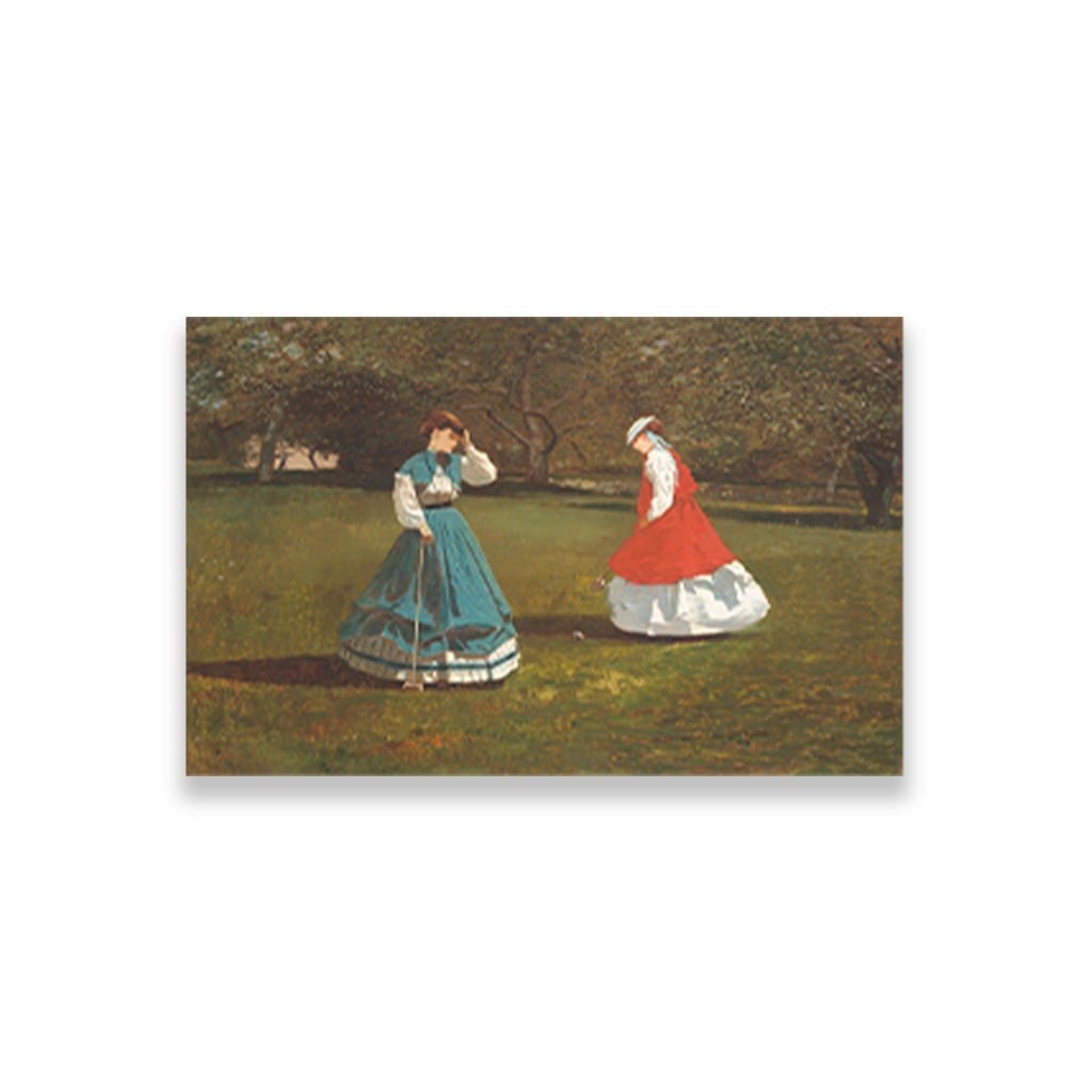 A Game of Croquet painting - Meri Deewar 3 : 2 Horizontal Premium Wall Art Canvas by MeriDeewar