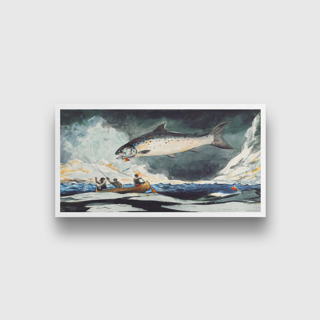 A Good Pool Saguenay River painting - Meri Deewar 2 : 1 Horizontal Premium Wall Art Canvas by MeriDeewar