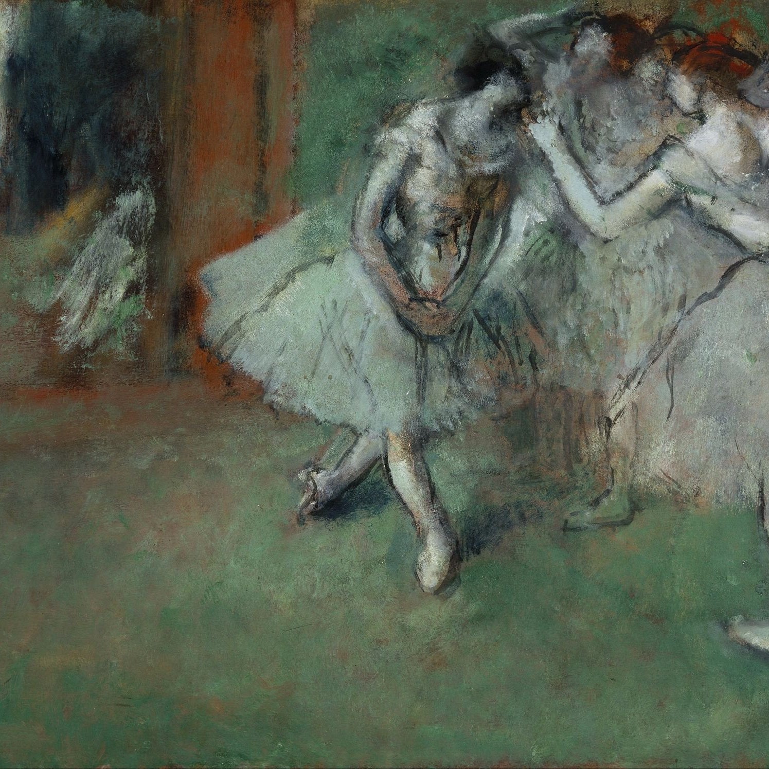 A Group of Dancers Painting - Meri Deewar 4 : 3 Horizontal Premium Wall Art Canvas by MeriDeewar