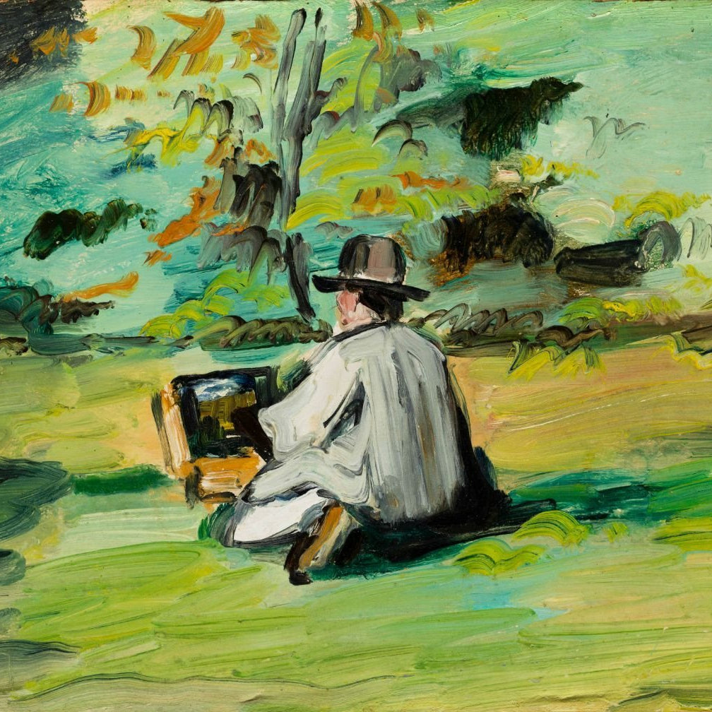 A Painter At Work Painting - Meri Deewar 4 : 3 Horizontal Premium Wall Art Canvas by MeriDeewar