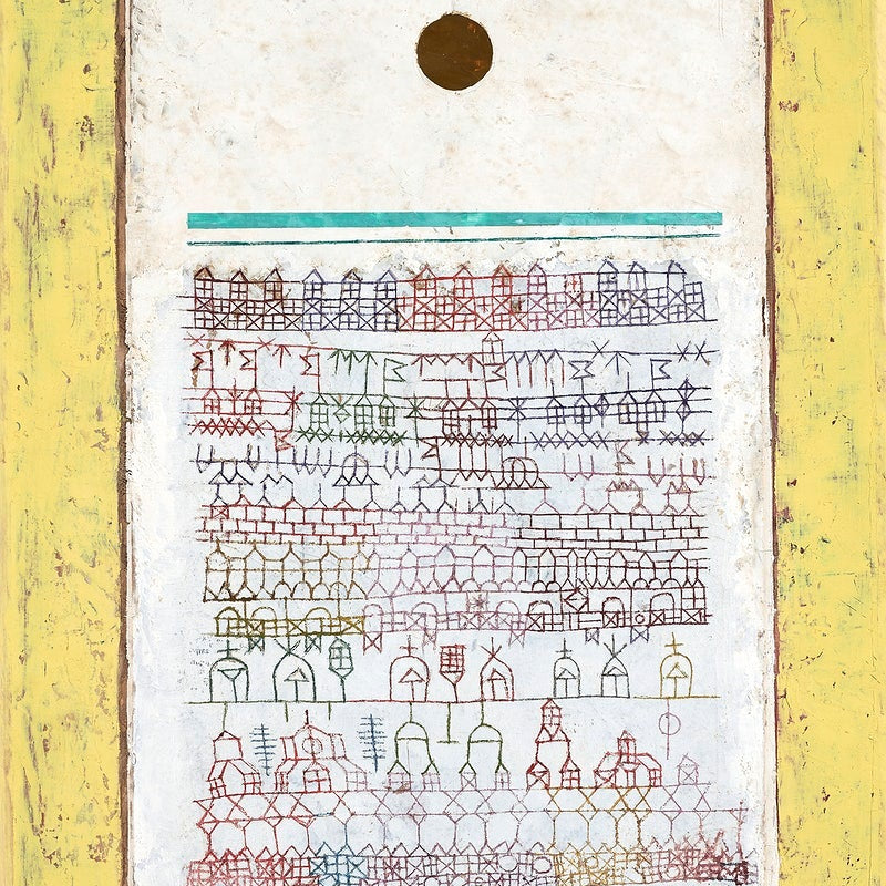 A sheet from the city book painting - Meri Deewar 3 : 4.2 Vertical Premium Wall Art Canvas by MeriDeewar