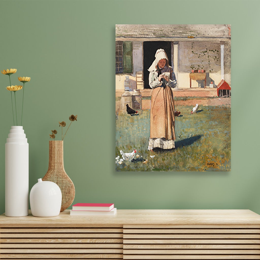 A Sick Chicken painting - Meri Deewar 4 :5 Vertical Premium Wall Art Canvas by MeriDeewar