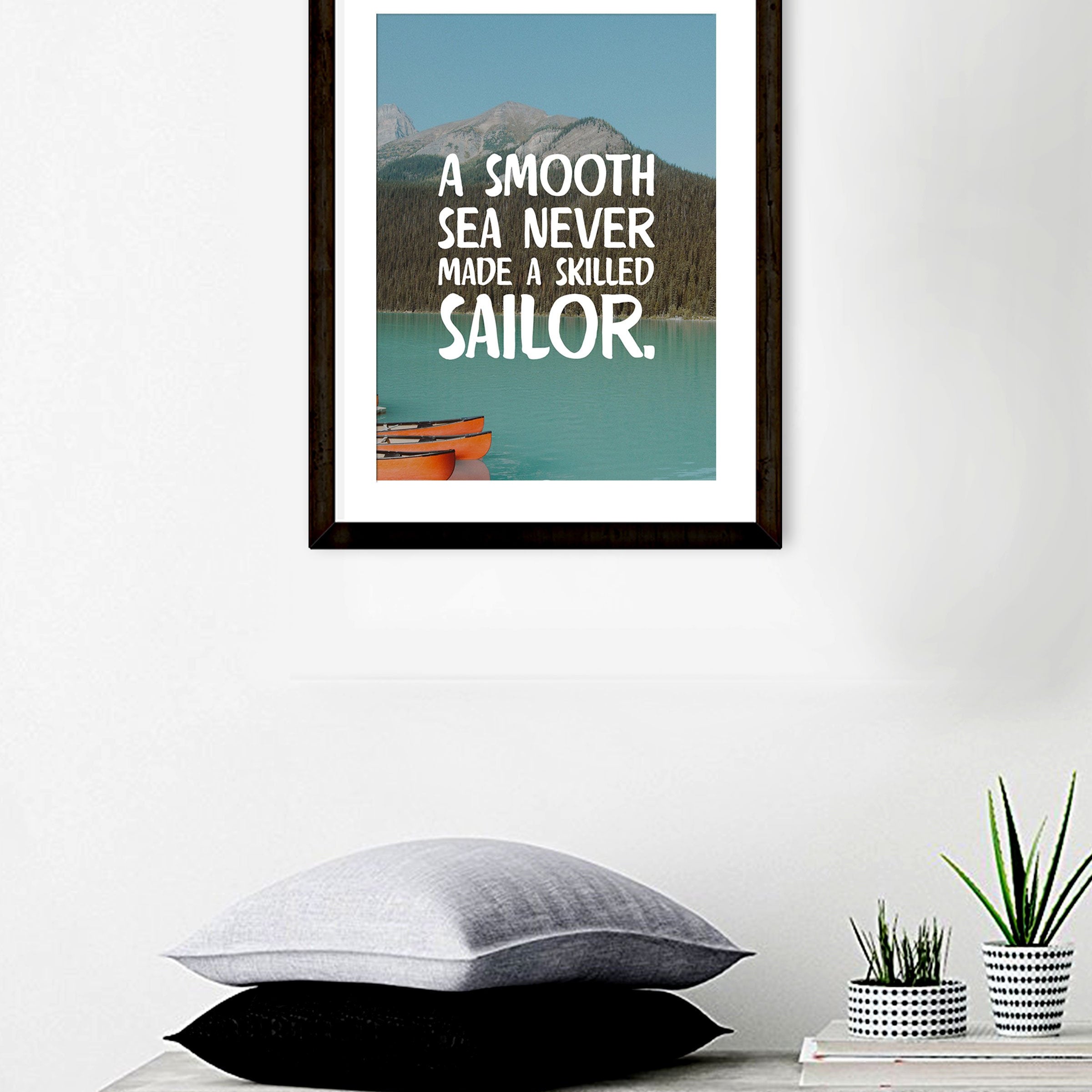 A smooth sea _ poster Poster A3 / Poster Premium Wall Art Canvas by MeriDeewar