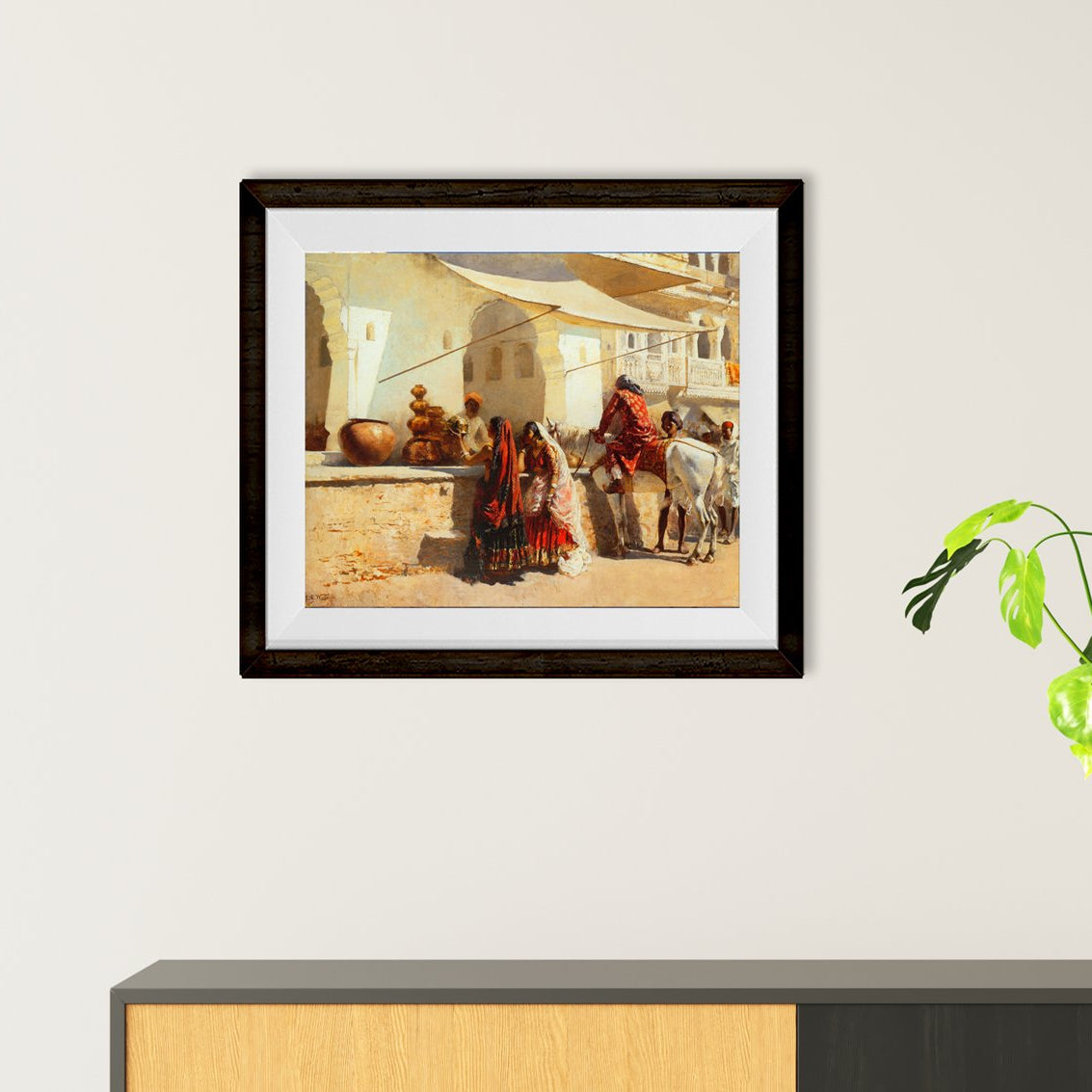 A Street Market Scene India 1887 Painting - Meri Deewar 4 :5 Vertical Premium Wall Art Canvas by MeriDeewar
