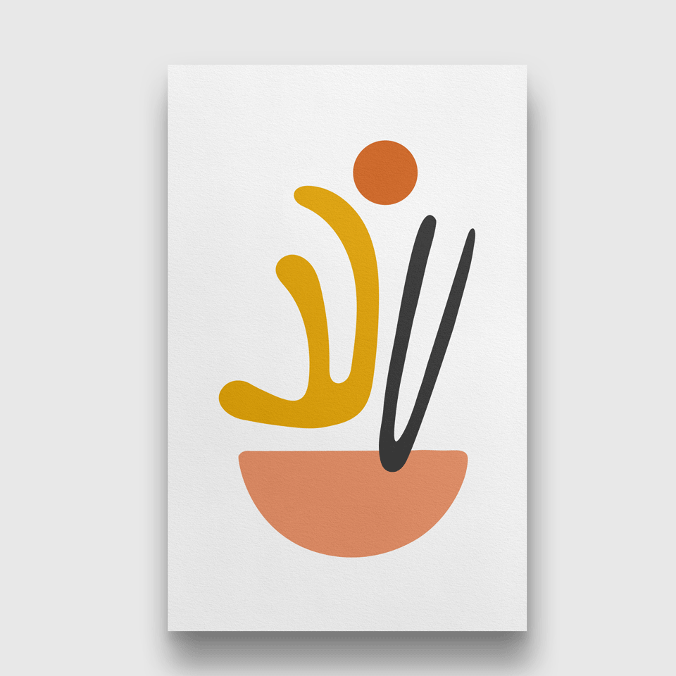 Abstract art mid century collection - Painting 3 : 4.2 Vertical Premium Wall Art Canvas by MeriDeewar