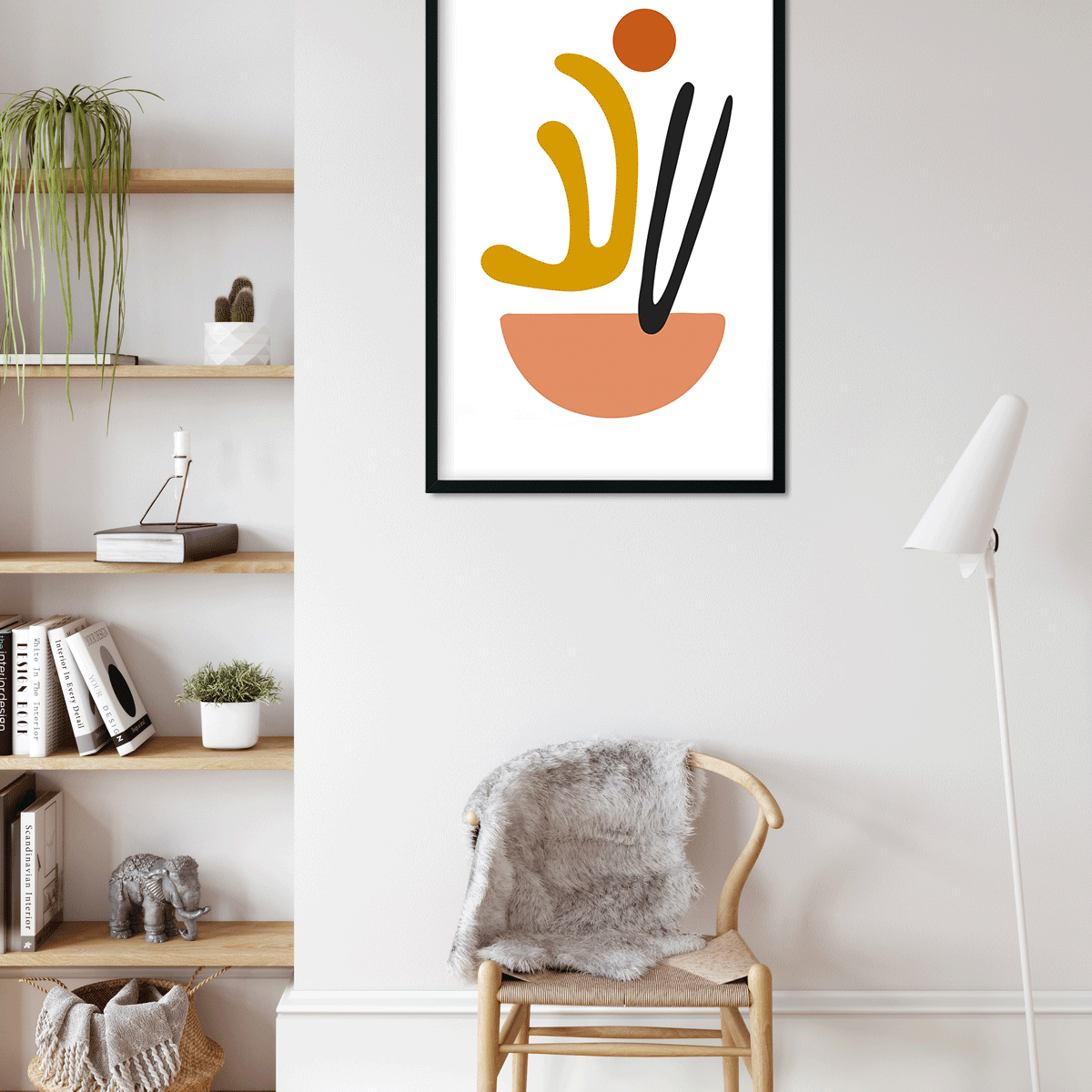 Abstract art mid century collection - Painting 3 : 4.2 Vertical Premium Wall Art Canvas by MeriDeewar