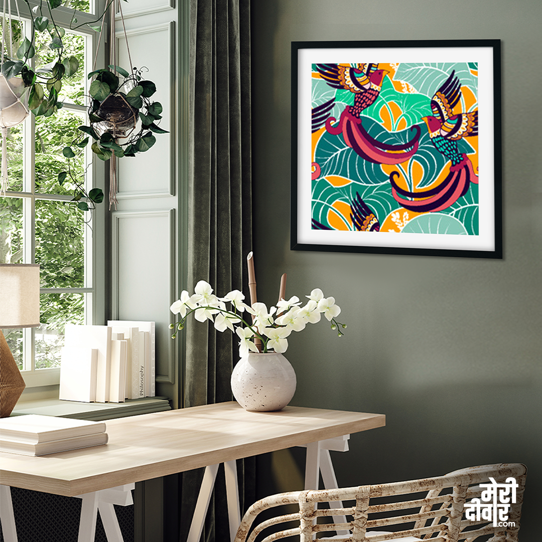 Abstract Colourful Painting 1 : 1 Square Premium Wall Art Canvas by MeriDeewar