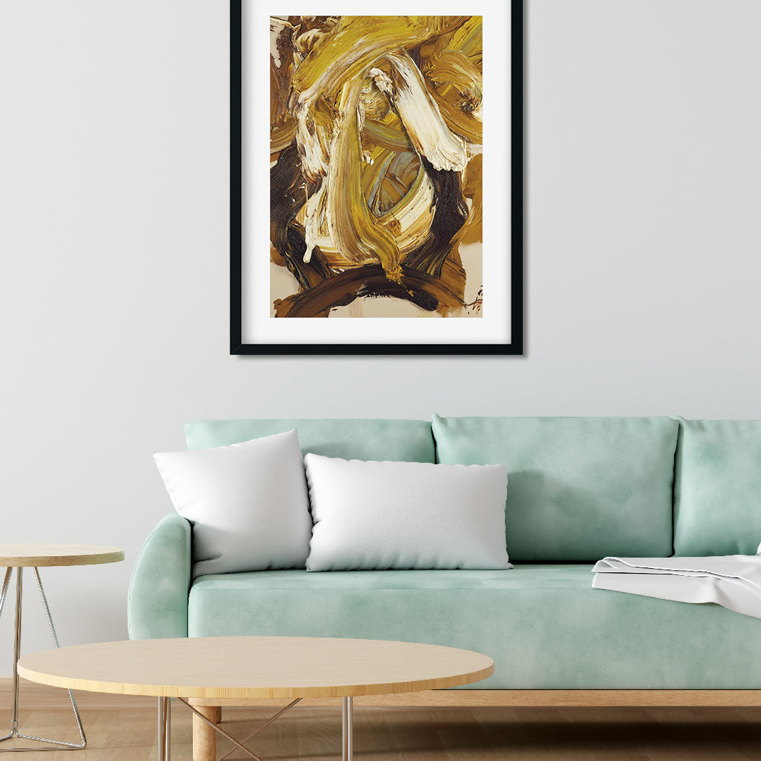 Abstract Composition Painting 2 : 3 Vertical Premium Wall Art Canvas by MeriDeewar