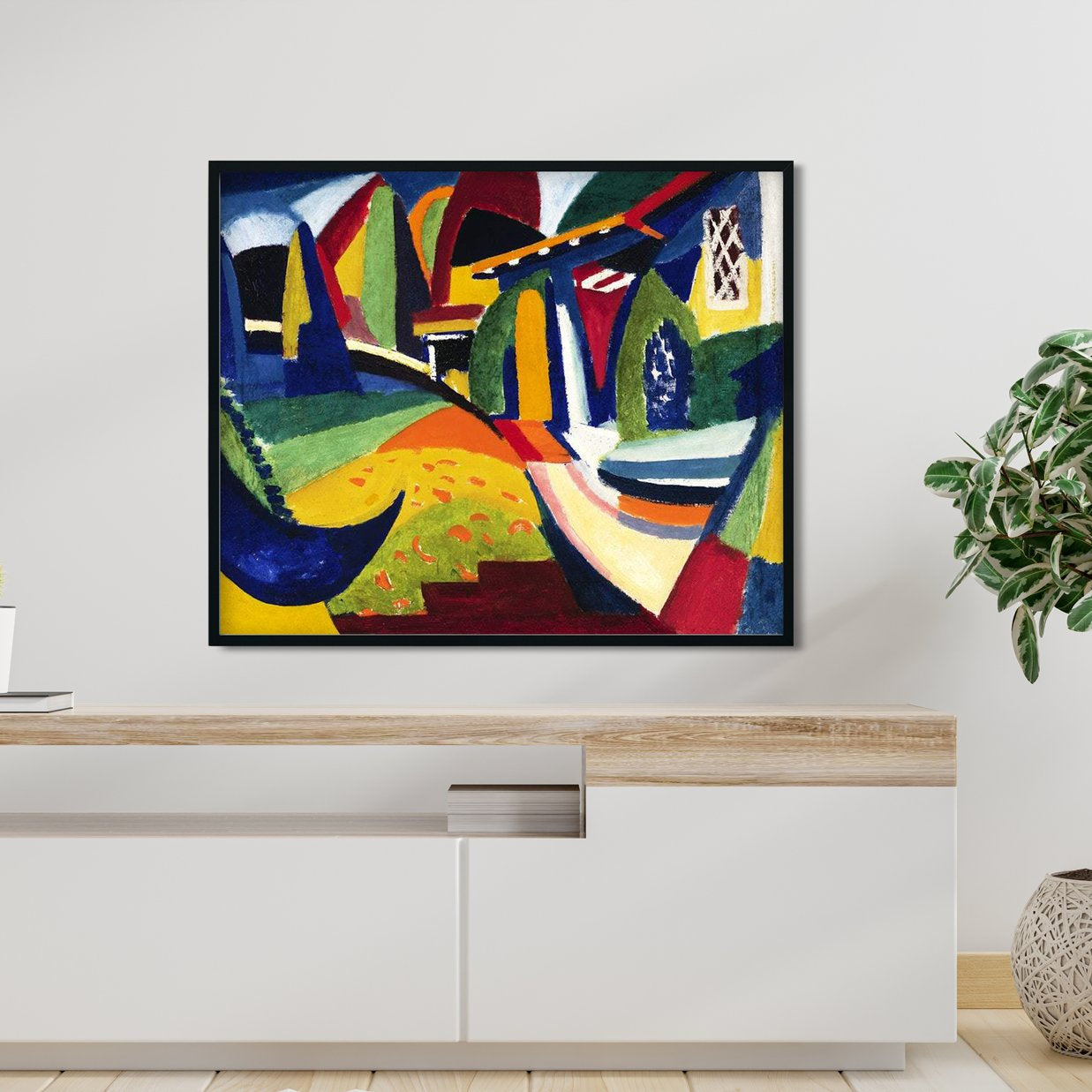 Abstract Landscape Henry Lyman Saÿen Painting - MeriDeewar 6 : 5 Horizontal Premium Wall Art Canvas by MeriDeewar