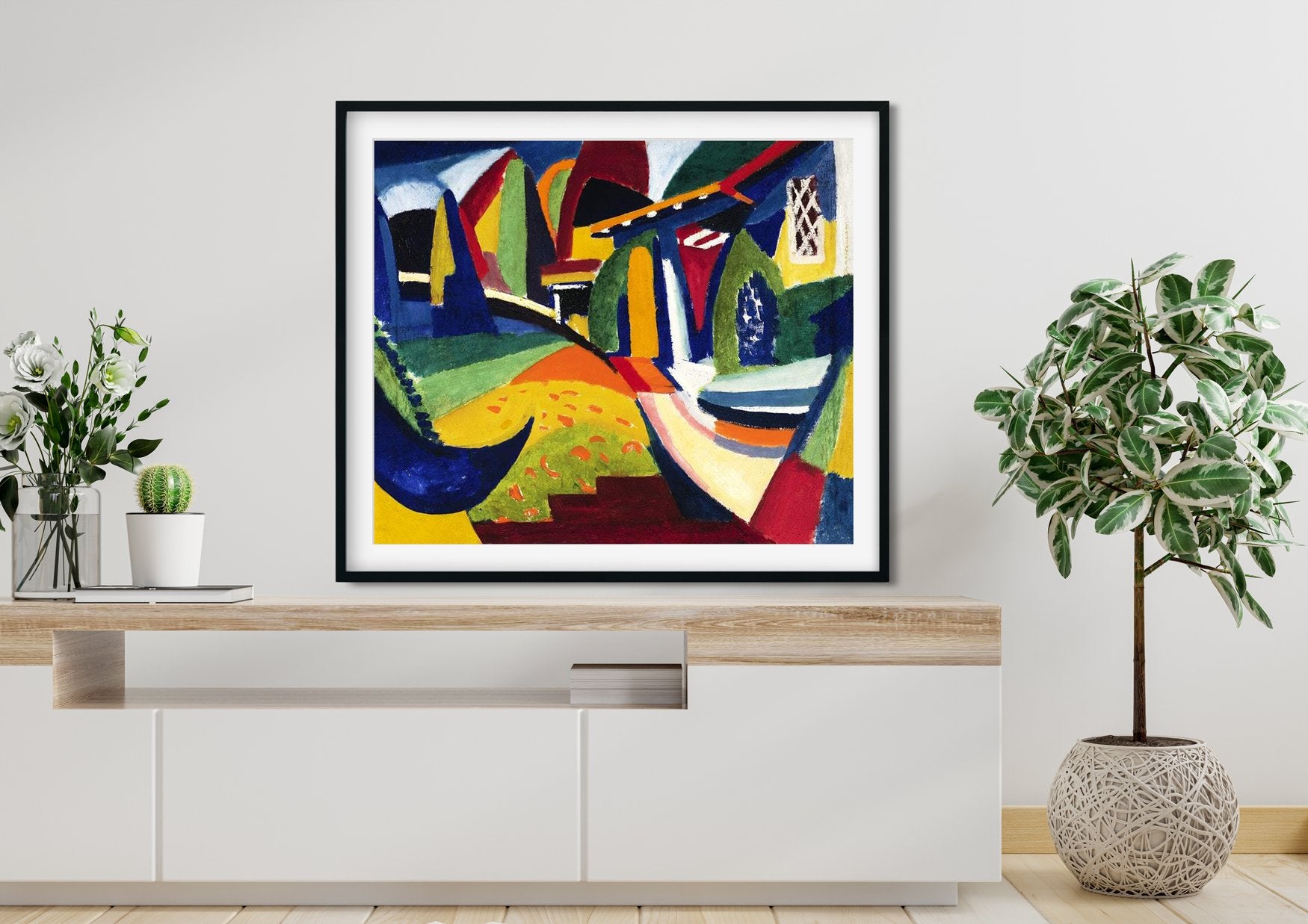 Abstract Landscape Henry Lyman Saÿen Painting - MeriDeewar 6 : 5 Horizontal Premium Wall Art Canvas by MeriDeewar