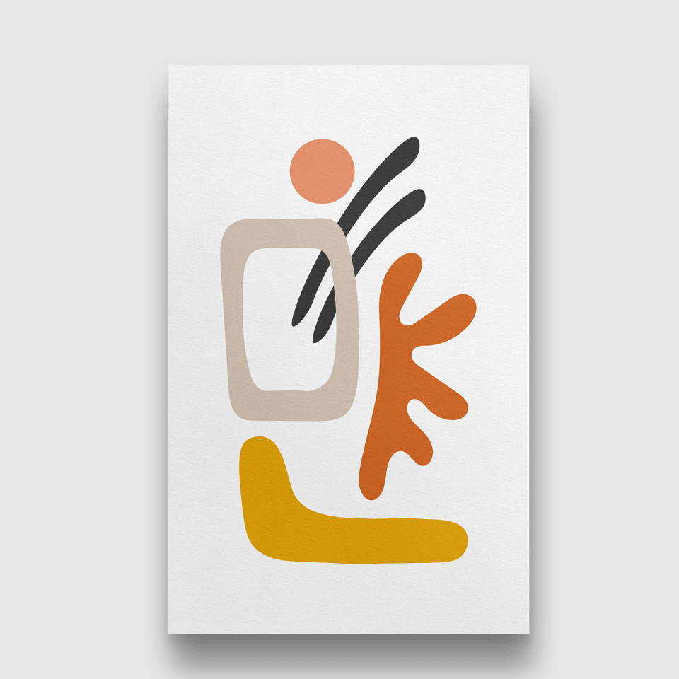 Abstract mid century collection - Painting 3 : 4.2 Vertical Premium Wall Art Canvas by MeriDeewar