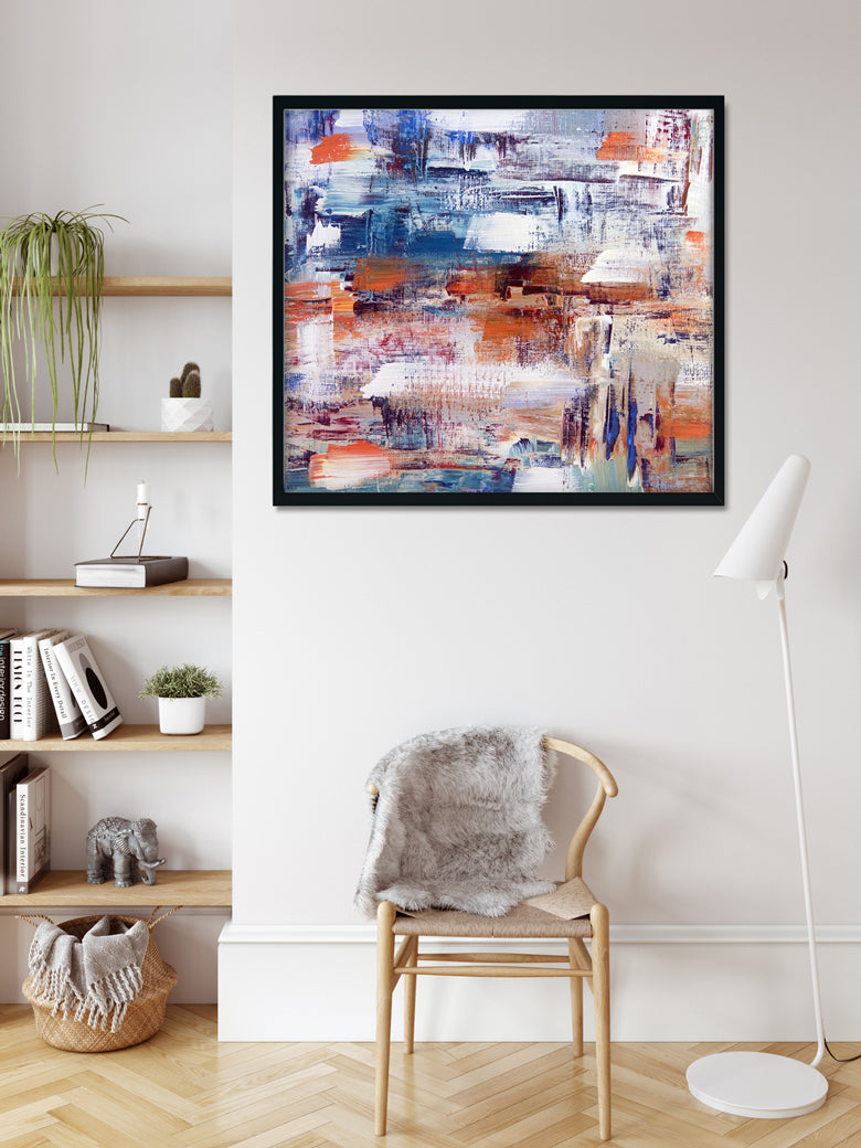 Abstract Oil Paintings 1 : 1 Square Premium Wall Art Canvas by MeriDeewar