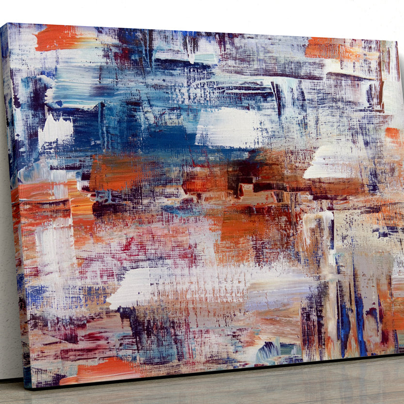 Abstract Oil Paintings 1 : 1 Square Premium Wall Art Canvas by MeriDeewar