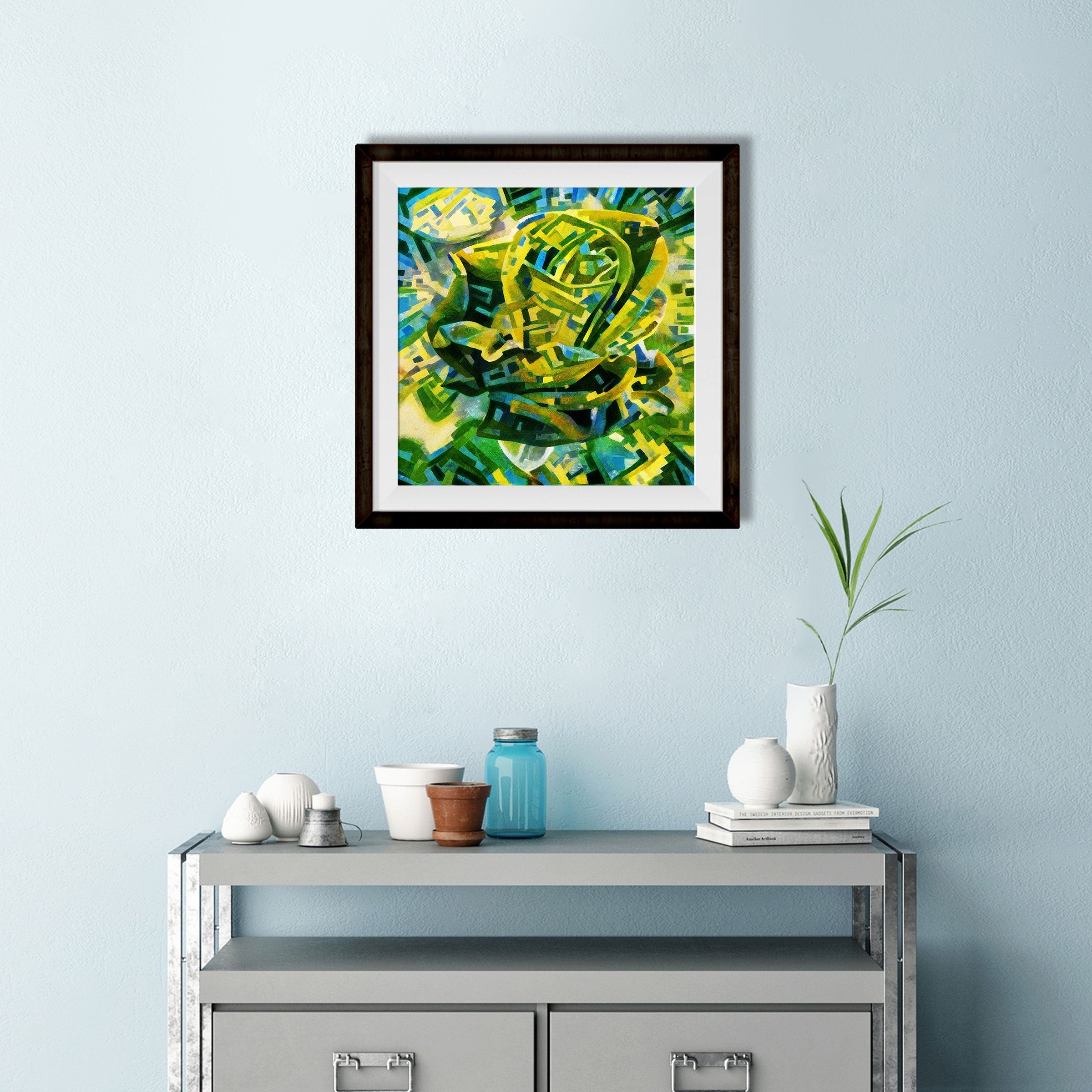 Abstract painting 1 : 1 Square Premium Wall Art Canvas by MeriDeewar
