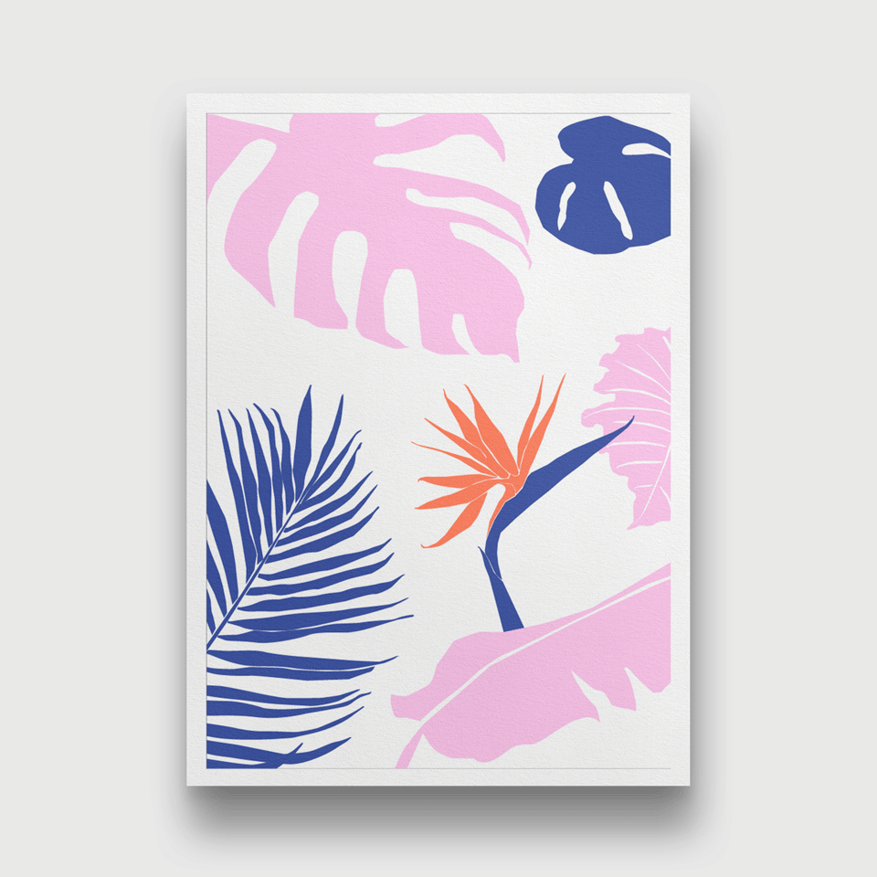 Abstract plants Art Print Painting 3 : 4.2 Vertical Premium Wall Art Canvas by MeriDeewar