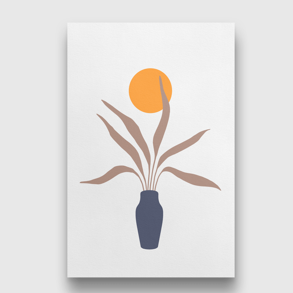 Abstract shapes of Nature Painting 2 : 3 Vertical Premium Wall Art Canvas by MeriDeewar