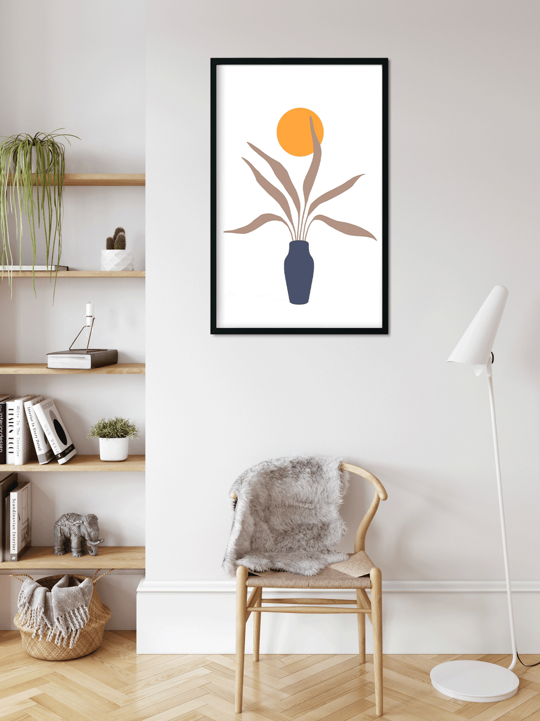 Abstract shapes of Nature Painting 2 : 3 Vertical Premium Wall Art Canvas by MeriDeewar