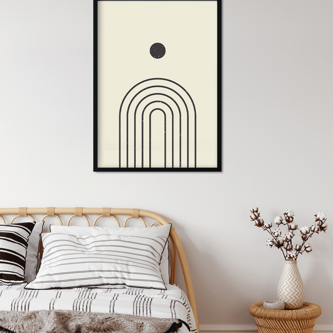 Abstract sunshine like minimalist Painting 4 :5 Vertical Premium Wall Art Canvas by MeriDeewar