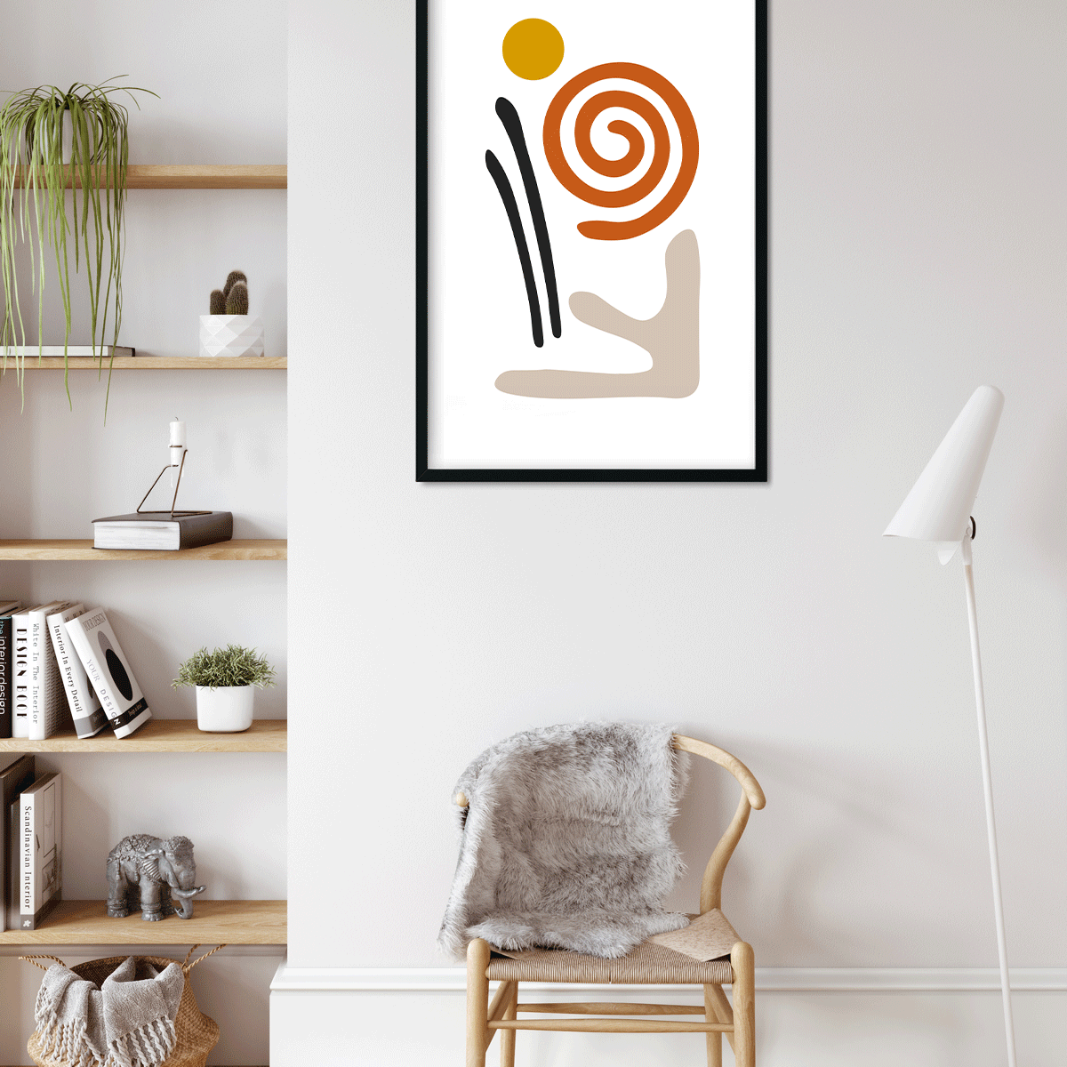Abstract wall art mid century collection - Painting 3 : 4.2 Vertical Premium Wall Art Canvas by MeriDeewar