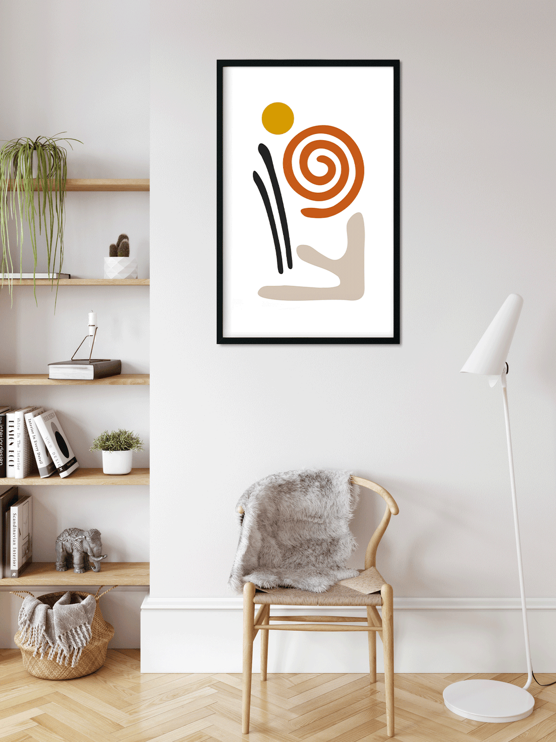 Abstract wall art mid century collection - Painting 3 : 4.2 Vertical Premium Wall Art Canvas by MeriDeewar