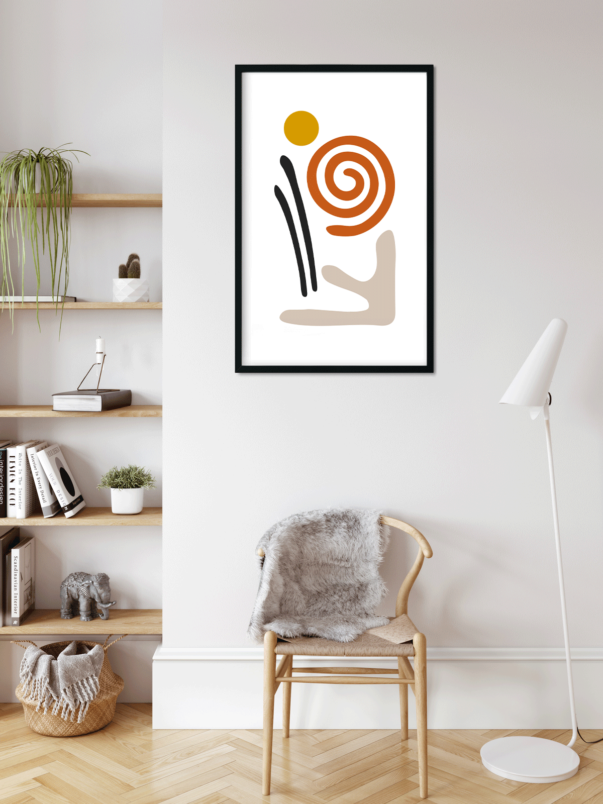 Abstract wall art mid century collection - Painting 3 : 4.2 Vertical Premium Wall Art Canvas by MeriDeewar