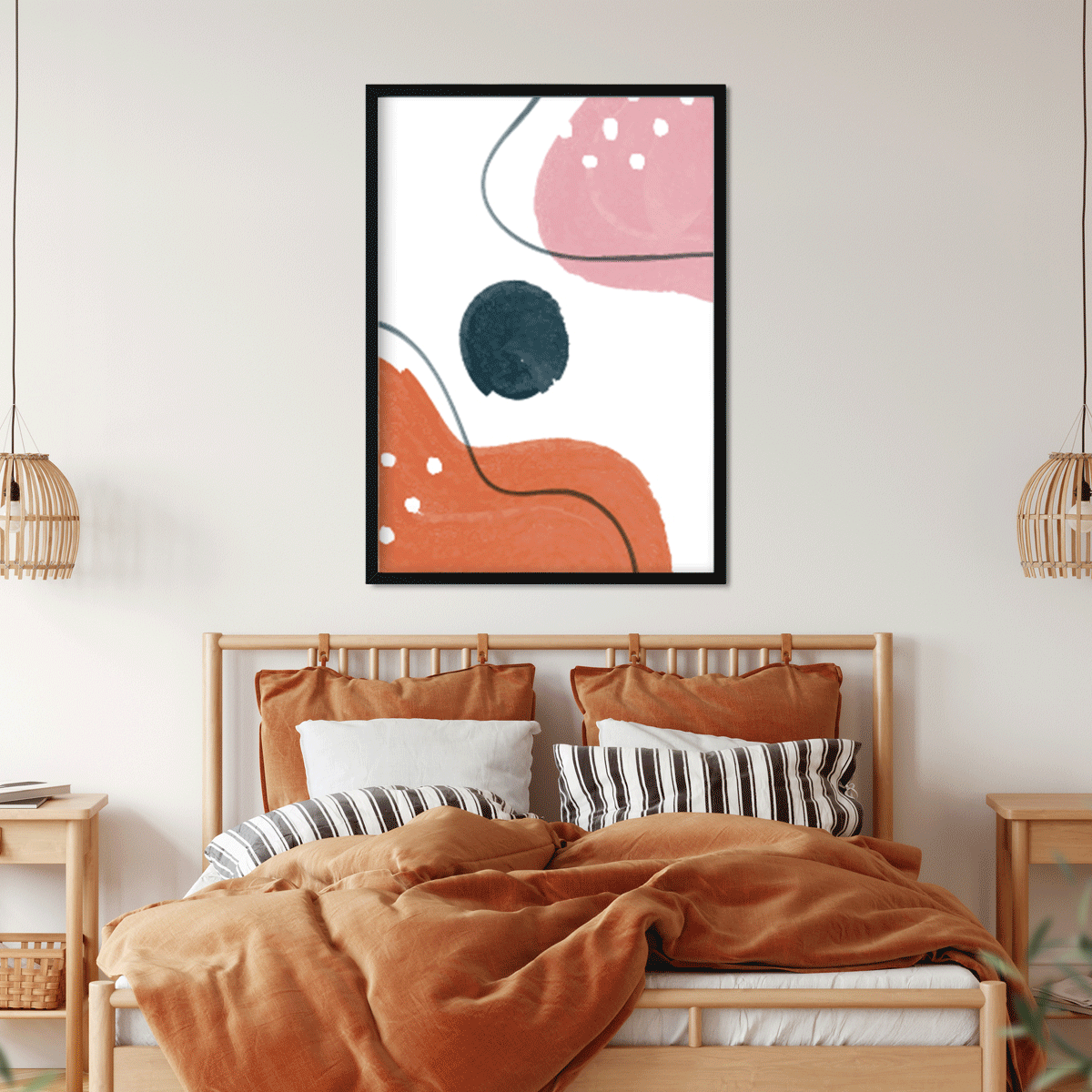 Abstract watercolor shapes cover Painting 3 : 4.2 Vertical Premium Wall Art Canvas by MeriDeewar