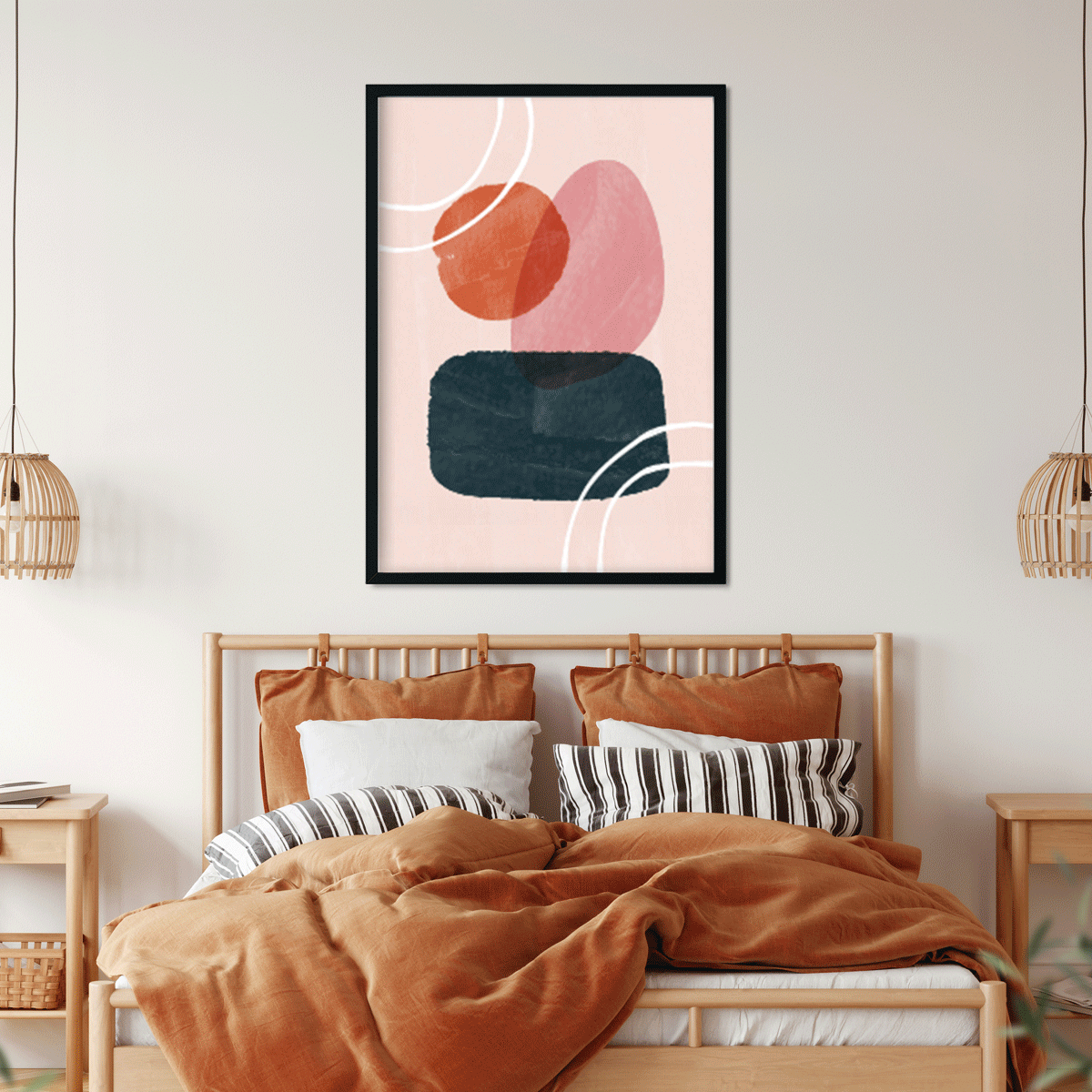 Abstract watercolor shapes covers Painting 3 : 4.2 Vertical Premium Wall Art Canvas by MeriDeewar