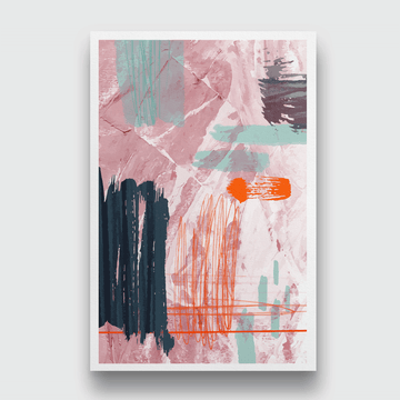 Abstract watercolor shapes painting 3 : 4.2 Vertical Premium Wall Art Canvas by MeriDeewar