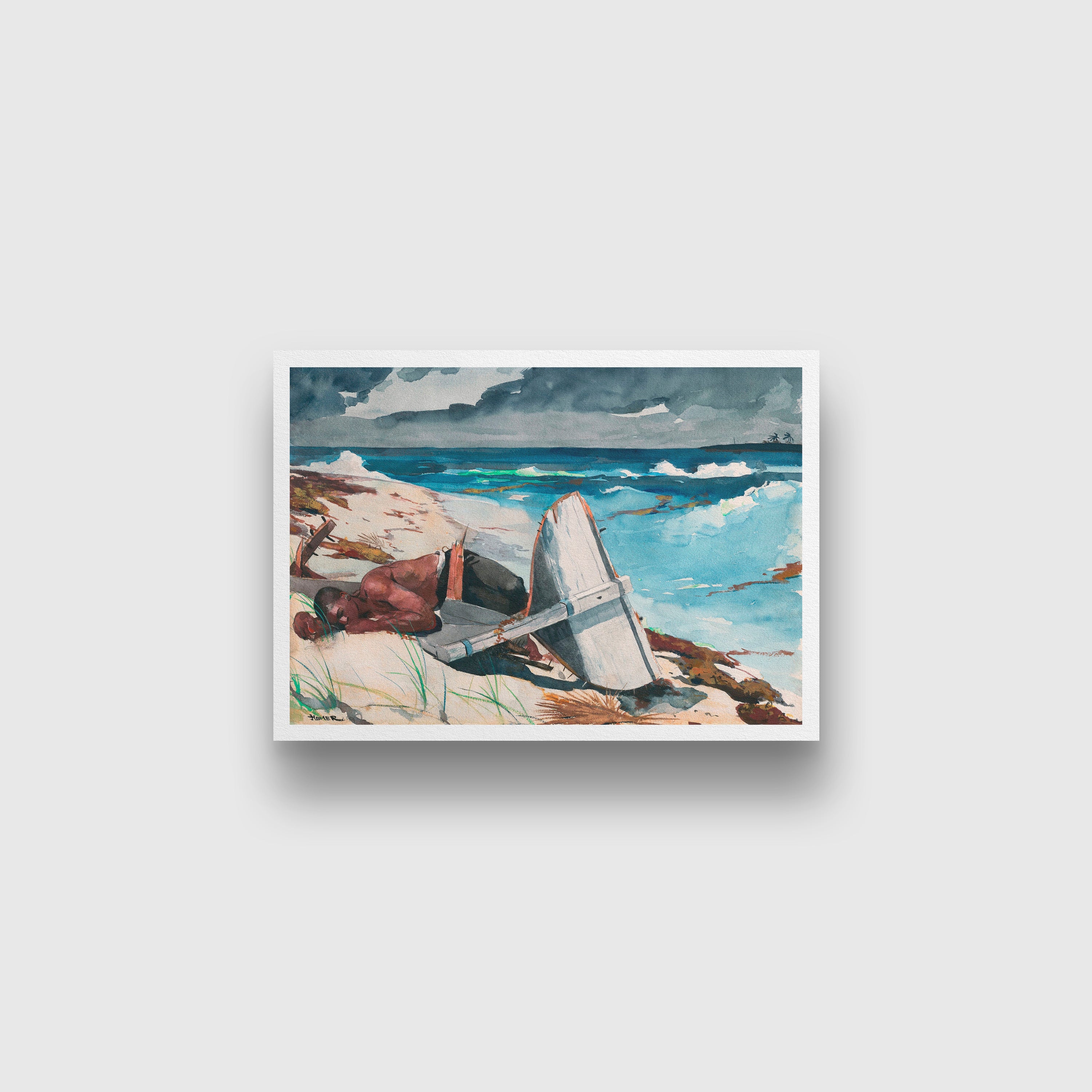 After the Hurricane Bahamas painting - Meri Deewar 3 : 2 Horizontal Premium Wall Art Canvas by MeriDeewar